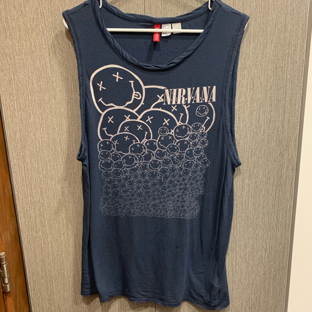 Navy Blue Nirvana Tank